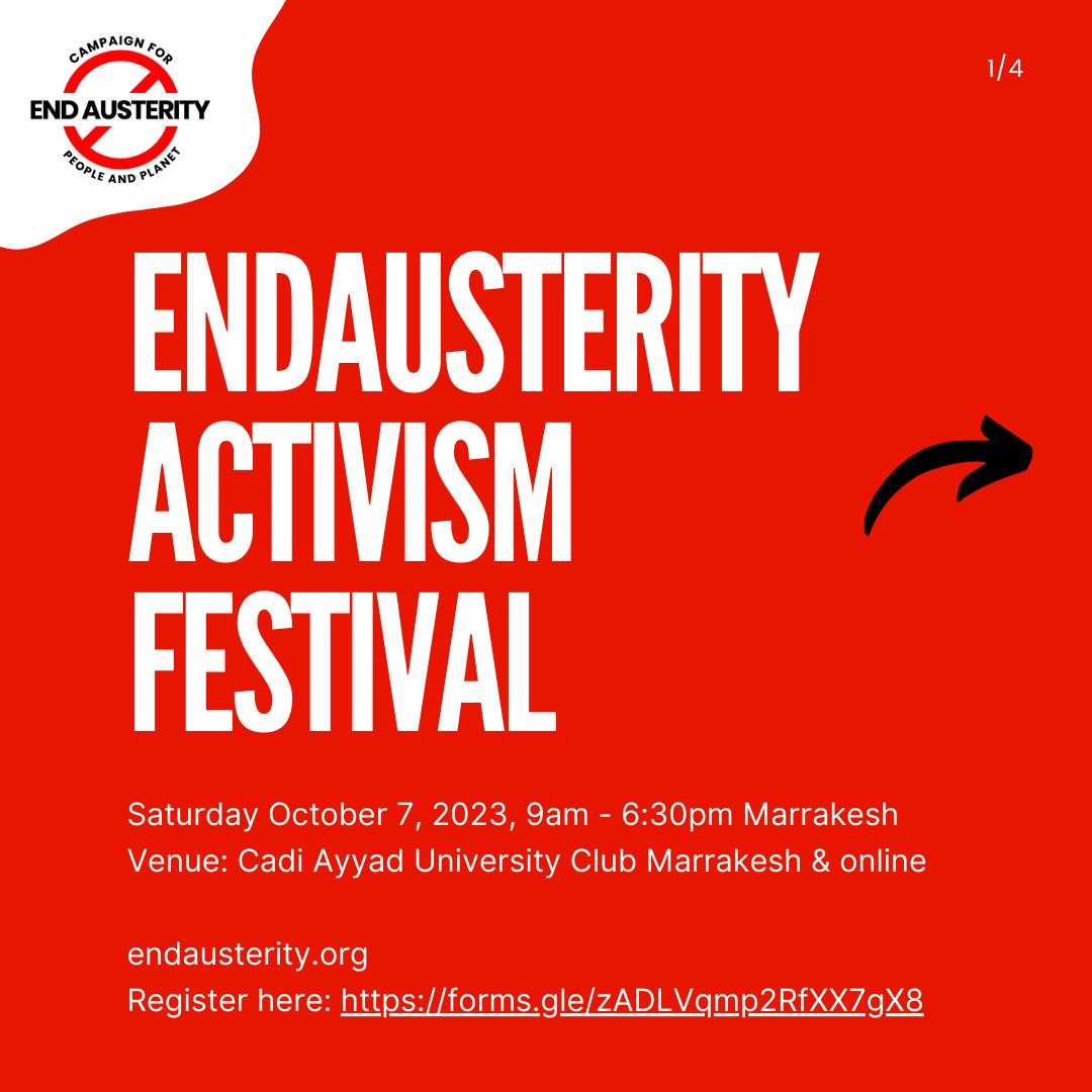 [End Austerity] Join Us! 2023 End Austerity Activism Festival – Sat Oct 7